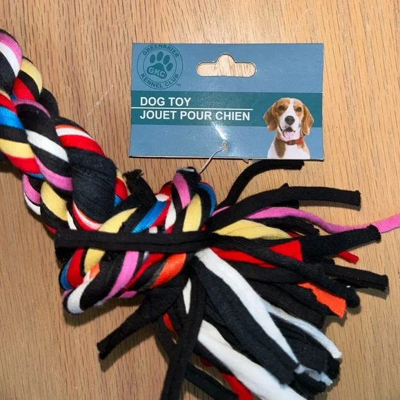 NEW bundle of 3 dog toys: octopus, rope tug, squishy nubby ball - Picture 6 of 9